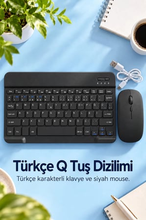 Kablosuz Klavye Mouse Takımı Türkçe Karakterli Tuşlar -MİRAYLİFE