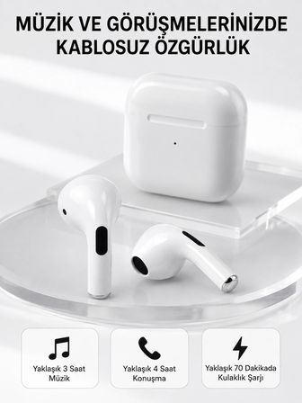 Bluetooth 5.3 Tws Kablosuz Kulak İçi Kulaklık 25 Metre Menzil Şarj Kutulu -MİRAYLİFE
