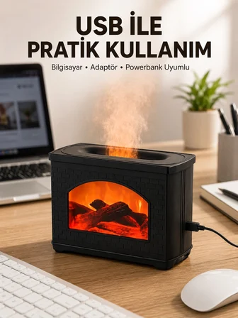 Aromaterapi Difüzör Ultrasonik Sessiz Nemlendirici Usb Destekli -MİRAYLİFE