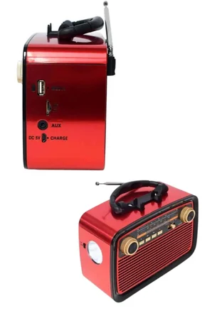 Bluetooth Hoparlör Ahşap Renk Vintage Işıklı Nostaljik Radyo Fm Ahşap Görünümlü Yeni Nesil -MİRAYLİFE