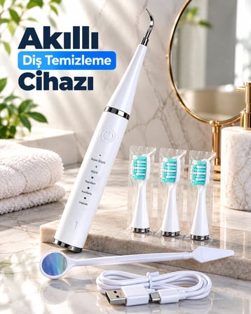 Şarjlı Akıllı Diş Temizleme Cihazı 5 Farklı Temizleme Modlu Hassas Bakım Cihazı -MİRAYLİFE