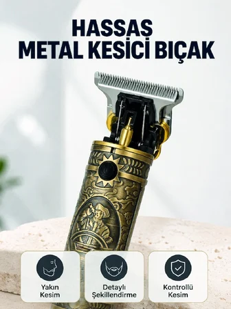 Şarj Edilebilir Saç Sakal Kesme Makinesi 300 Dakika Kullanım 3 Taraklı -MİRAYLİFE