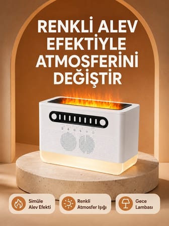 Type-c Şarjlı Kablosuz Hoparlör Beyaz Gürültü Ve Atmosfer Işığı -MİRAYLİFE