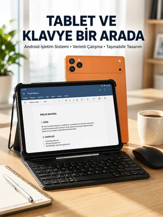 Android Tablet Klavye Kılıflı Dokunmatik Ekran Günlük Ve Profesyonel Kullanım -MİRAYLİFE