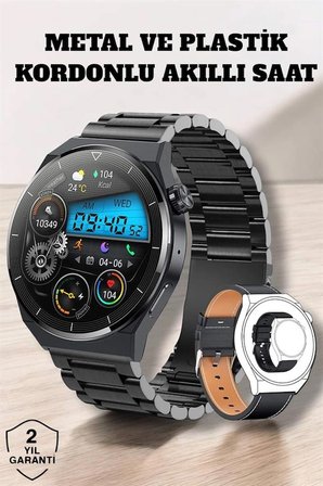 Akıllı Saat Sağlık Ve Fitness Takibi Bluetooth Bağlantılı Dokunmatik Ekran -MİRAYLİFE
