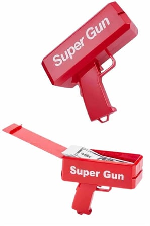 Para Dolar Atma Makinası Super Money Gun Para Saçma Fırlatma Tabancası -MİRAYLİFE