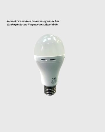 Acil Durumlar İçin Şarjlı Led Ampul 6400k Soğuk Beyaz 30 Watt Yeni Nesil -MİRAYLİFE