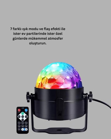 Ses Duyarlı Mini Disko Küre Lamba -MİRAYLİFE