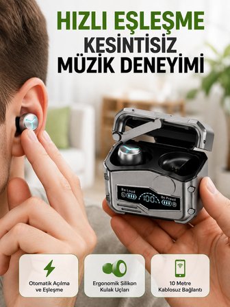 Hızlı Şarj Edilebilen Kablosuz Kulaklık – Uzun Süreli Kullanım İçin Tasarlandı (kopya) -MİRAYLİFE
