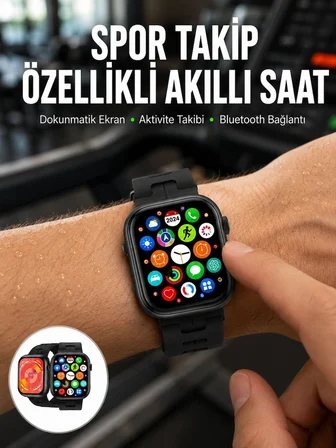 Akıllı Saat Çağrı Cevaplama Müzik Dinleme Plastik Kordon Mesaj Bildirimleri Yeni Seri -MİRAYLİFE
