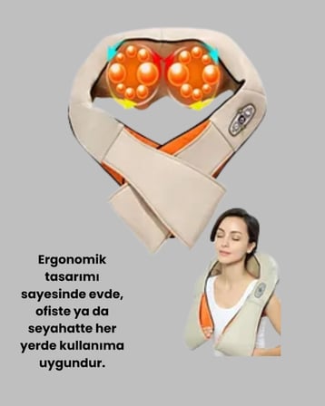 Ev Tipi Ovmalı Isıtmalı Boyun Omuz Bel Masaj Aleti Kolay Kullanım -MİRAYLİFE