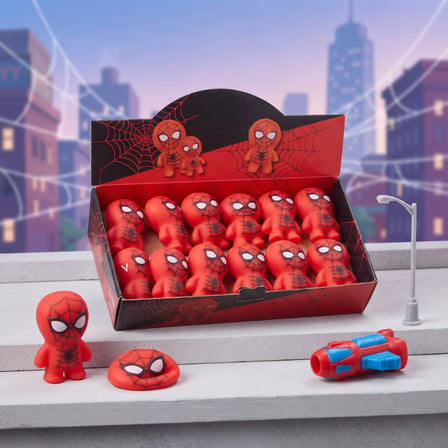 Spider-Man Squishy - 12'li Paket - Yumuşak Oyuncak