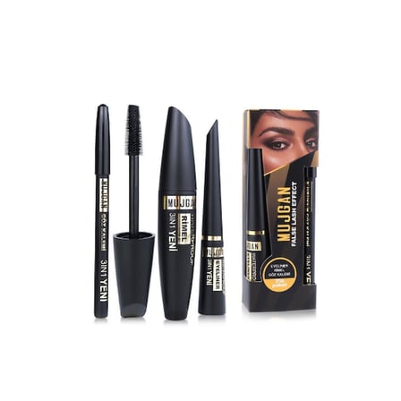 'ü  Arada Göz Makyajı Seti - Eyeliner, Maskara, Kalem