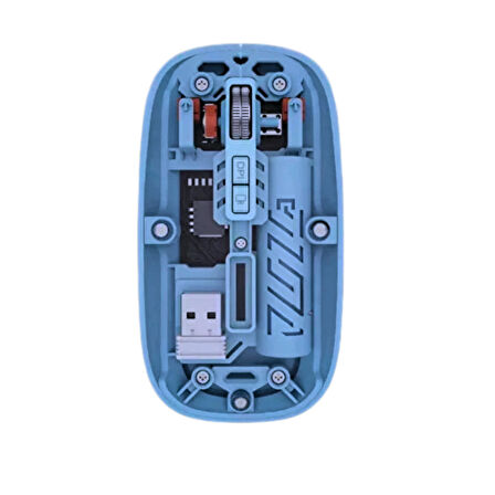 Şeffaf Tasarım Kablosuz Şarjlı Mouse (Bluetooth + USB Çift Mod)