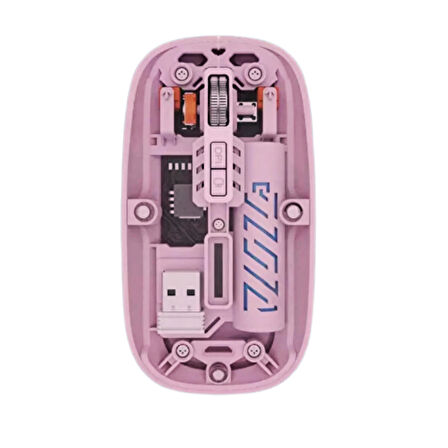Şeffaf Tasarım Kablosuz Şarjlı Mouse (Bluetooth + USB Çift Mod)