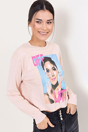 Kadın Baskı Detay Sweatshirt