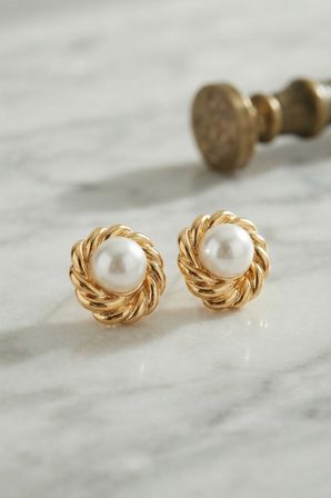 316L Çelik Gold Renk İncili Model Kadın Küpe -MİRAYLİFE