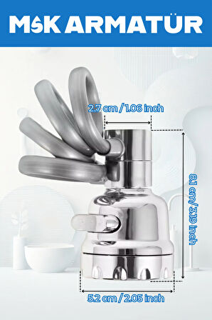 SPİRELLİ 3 FONKYONLI MUSLUK BAŞLIĞI