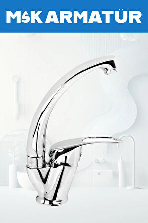 KROM SÜRGÜLÜ 4 LÜ MİX EVİYE LAVABO BANYO BATARYASI SETİ