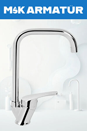 Krom Sürgülü Köşe Eviye Lavabo Banyo Bataryası 4 Lü Set