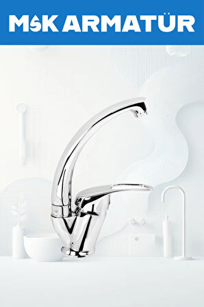 KROM ROBOT DUŞ SETİ EVİYE LAVABO BANYO BATARYASI 4 LÜ SET