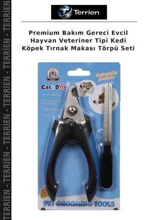 Premium Bakım Gereci Evcil Hayvan Veteriner Tipi Kedi Köpek Tırnak Makası Törpü Seti