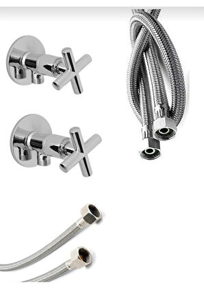 KROM KOÇ TAHARET MUSLUĞU 70CM FLEX 2 Lİ SET
