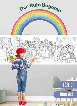 ELSA VE ARKADAŞLARI BOYAMA ETKİBLİĞİ - DEV BOYAMA RULOSU - 2 metre