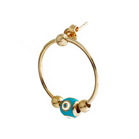 Masaliko Nazar Boncuğu Gümüş Küpe Sb2167, 925 Ayar Gümüş Küpe, Altın Kaplama