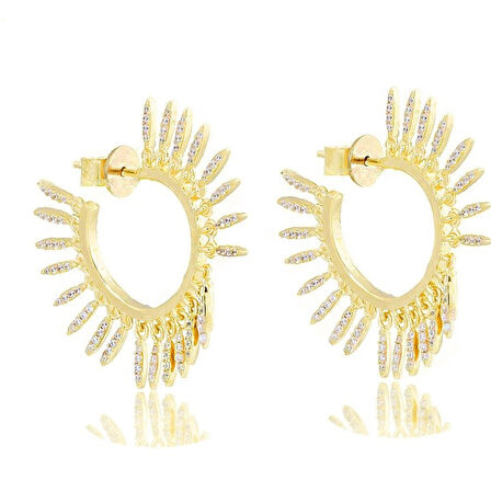 Masaliko Saçak Gümüş Küpe Sb2018, 925 Ayar Gümüş, İthal Ürün