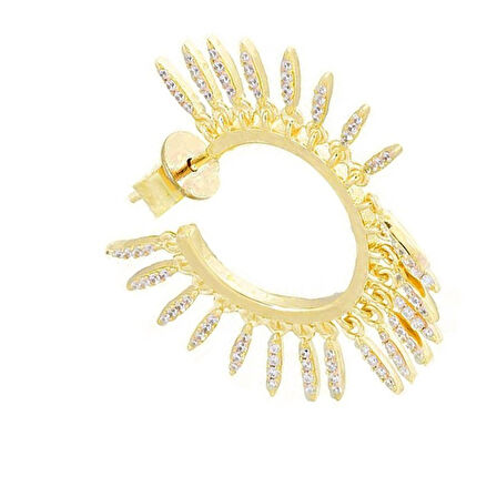 Masaliko Saçak Gümüş Küpe Sb2018, 925 Ayar Gümüş, İthal Ürün