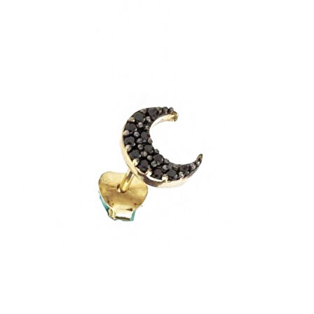 Masaliko Ay Gümüş Küpe SB994, 925 Ayar Gümüş Küpe, Altın Kaplama