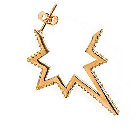 Masaliko Yıldız Gümüş Küpe SB1400, 925 Ayar Kadın Gümüş Küpe, Altın Kaplama