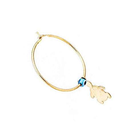 Masaliko Kaplumbağ Gümüş Küpe SB787, 925 Ayar Gümüş Küpe, Altın Kaplama