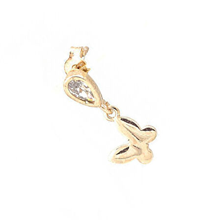 Masaliko Kelebek Gümüş Küpe SB865, 925 Ayar Gümüş