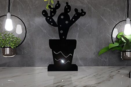 M&C Concept Flower Model - 3 Tekli Metal Mumluk - Siyah