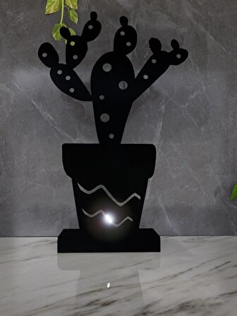 M&C Concept Flower Model - 3 Tekli Metal Mumluk - Siyah