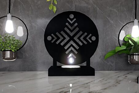 M&C Concept Motif Model -6 Tekli Metal Mumluk - Siyah