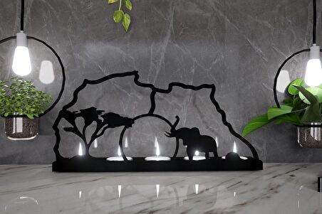 M&C Concept Safari Model-1 5'li Metal Mumluk - Siyah