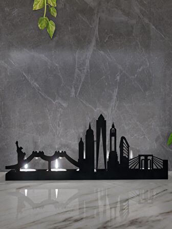 M&C Concept City 5'li Metal Mumluk - Siyah