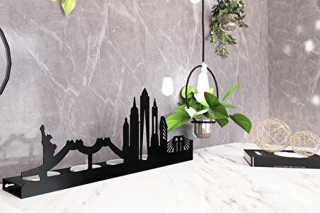 M&C Concept City 5'li Metal Mumluk - Siyah