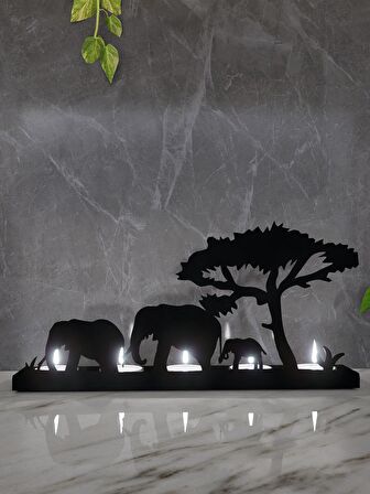 M&C Concept Safari Model - 3 5'li Metal Mumluk - Siyah