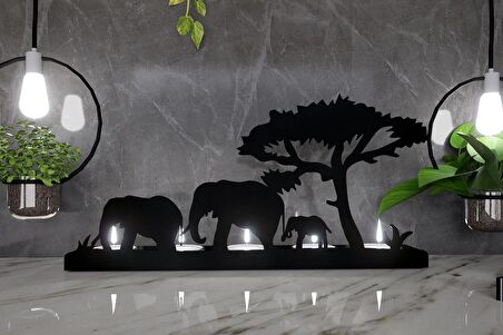 M&C Concept Safari Model - 3 5'li Metal Mumluk - Siyah