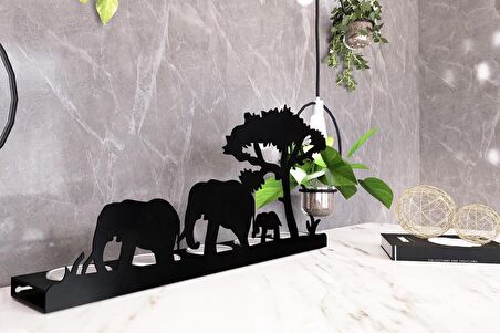 M&C Concept Safari Model - 3 5'li Metal Mumluk - Siyah