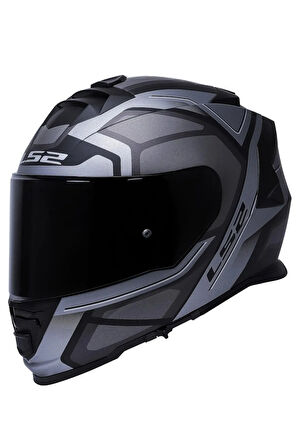 Storm 2 Faster Mat Tıtanıum Kapalı Motosiklet Kaskı Siyah Camlı