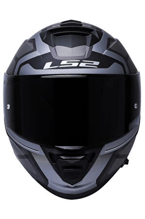 Storm 2 Faster Mat Tıtanıum Kapalı Motosiklet Kaskı Siyah Camlı