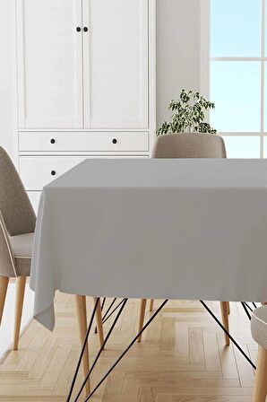 Açık Gri Desensiz Leke Tutmaz Premium Masa Örtüsü MSO009