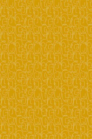 Sarı Modern Desenli Dokuma Leke Tutmaz Masa Örtüsü MSO035