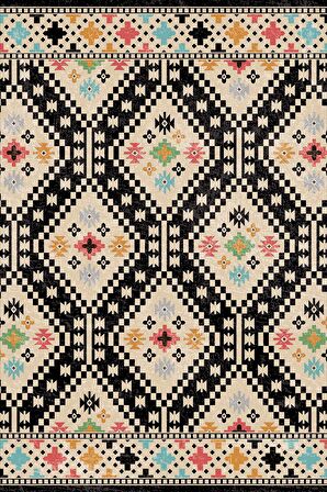 Çok Renkli Etnik Dokuma Leke Tutmaz Masa Örtüsü MSO071