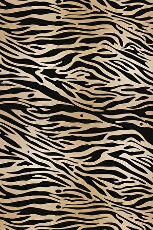 Bej Leopar Motifli Dokuma Leke Tutmaz Masa Örtüsü MSO096